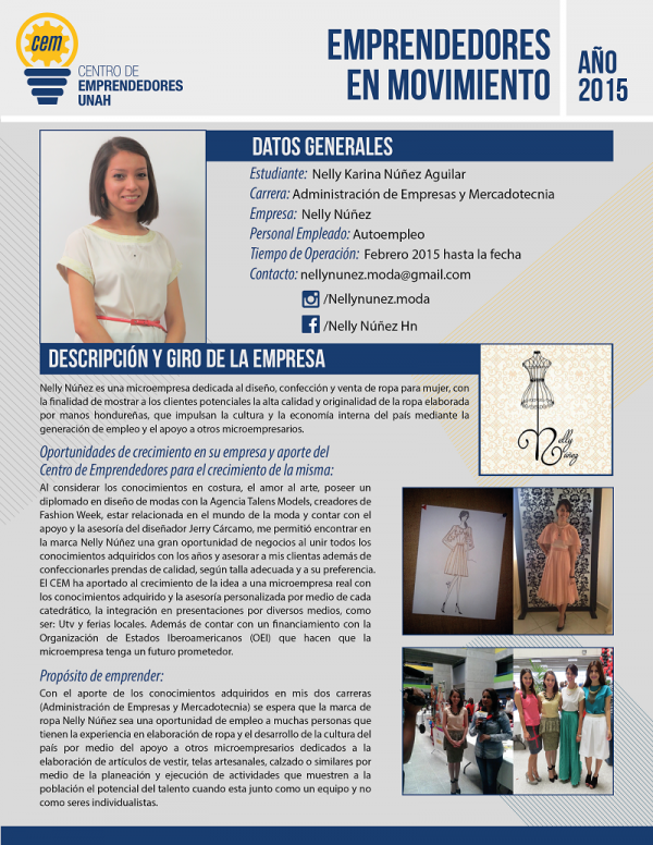 Emprendedores en Movimiento 2015 NellyModa